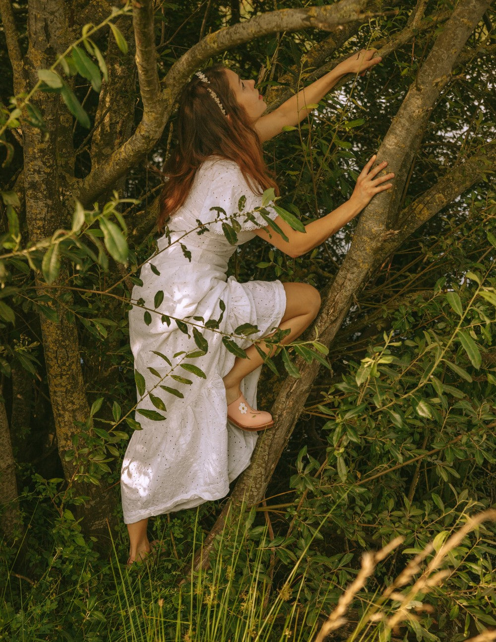 Flower Clogs Pink Blanc