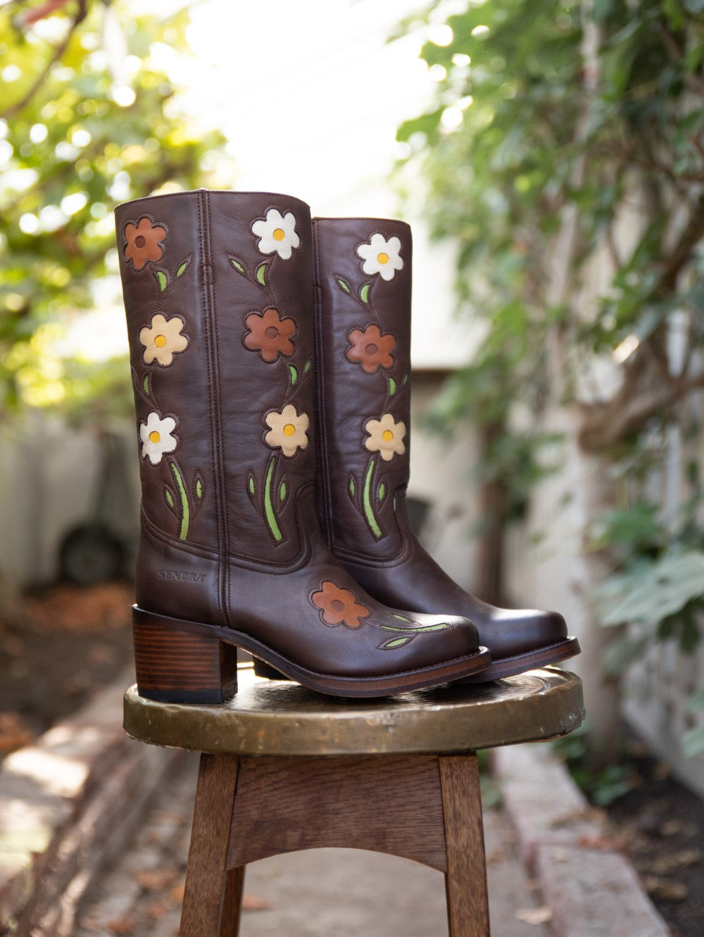 Flower Boots Chocolate Brown – Dandelie