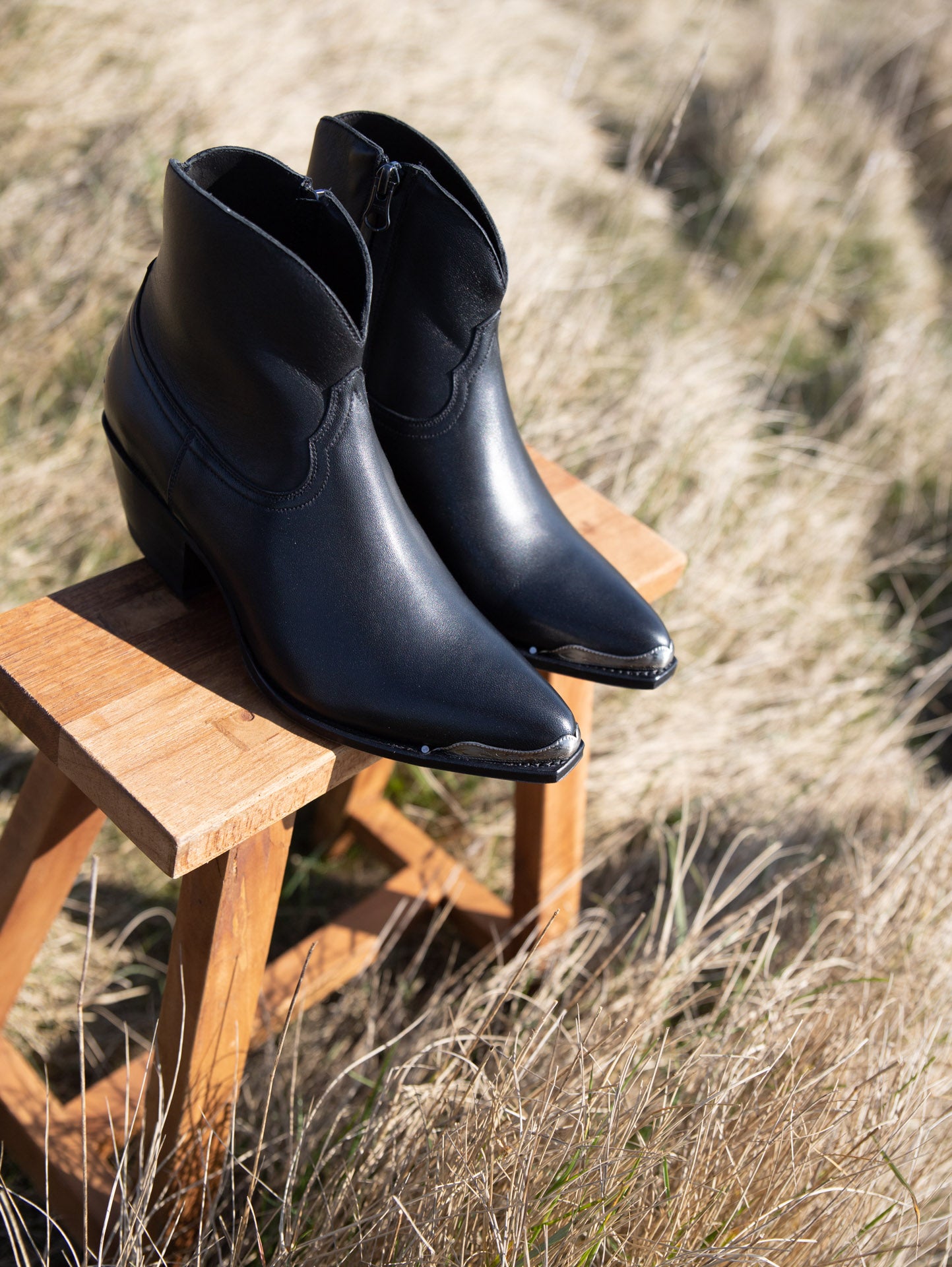 Leather Boots Ladies Ankle Boots Size MARNIE BOOT (BLACK) – Otto Ivy