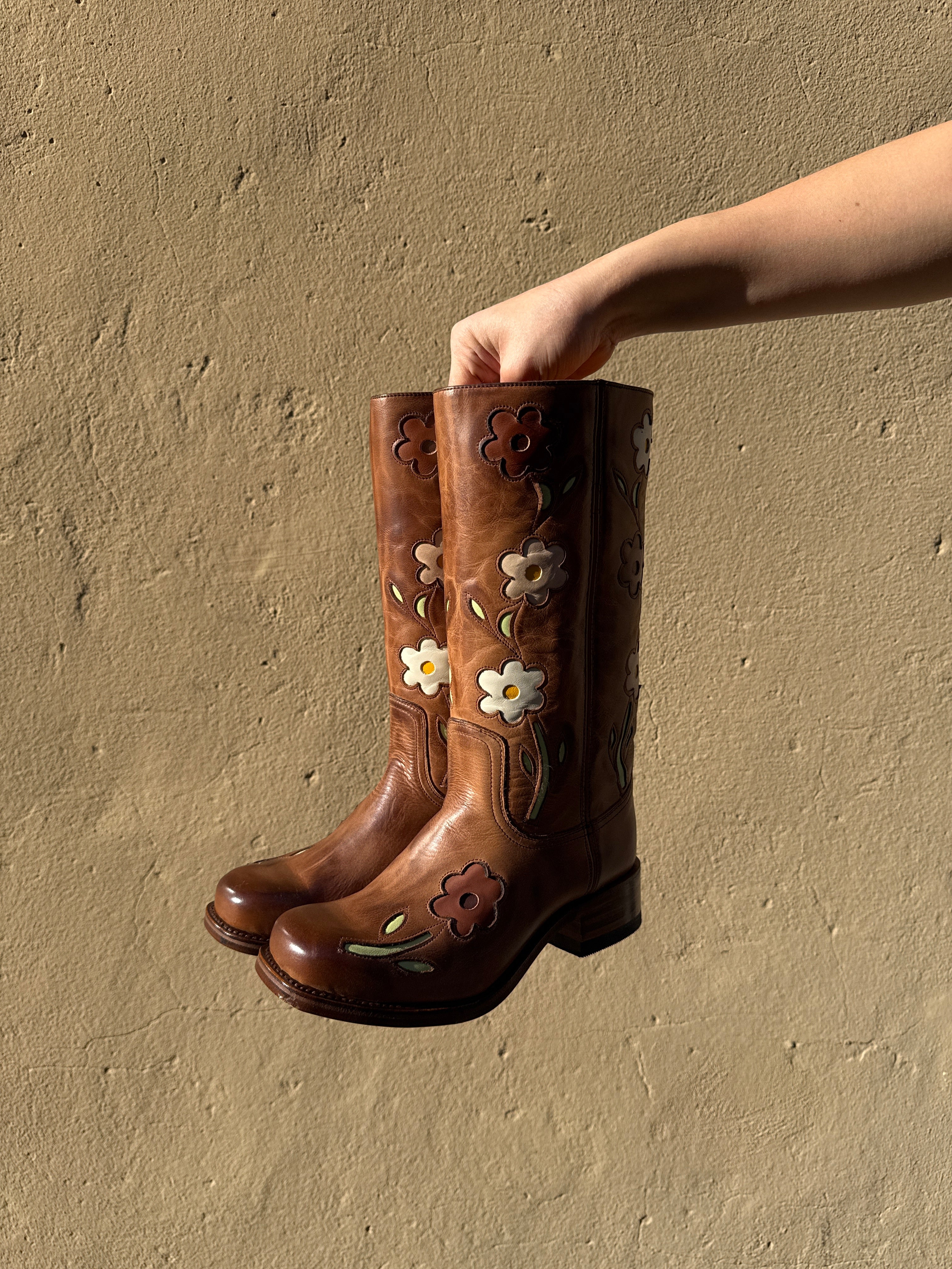 Flower Boots Hazel Brown – Dandelie