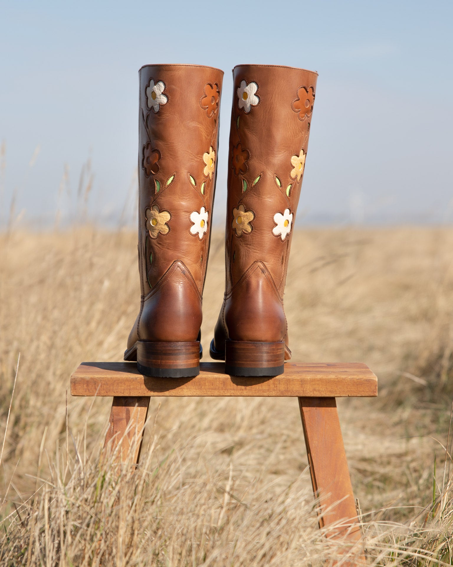 Flower Boots Hazel Brown - Wide Calf – Dandelie