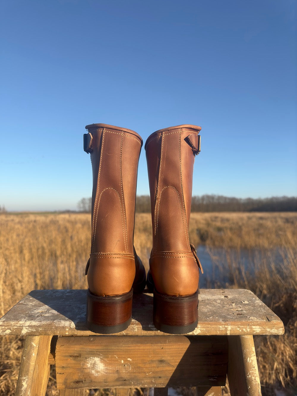 靴 VINTAGE l Strap Distressed Boots Biker Boots Sprinter Deadstock – Dandelie