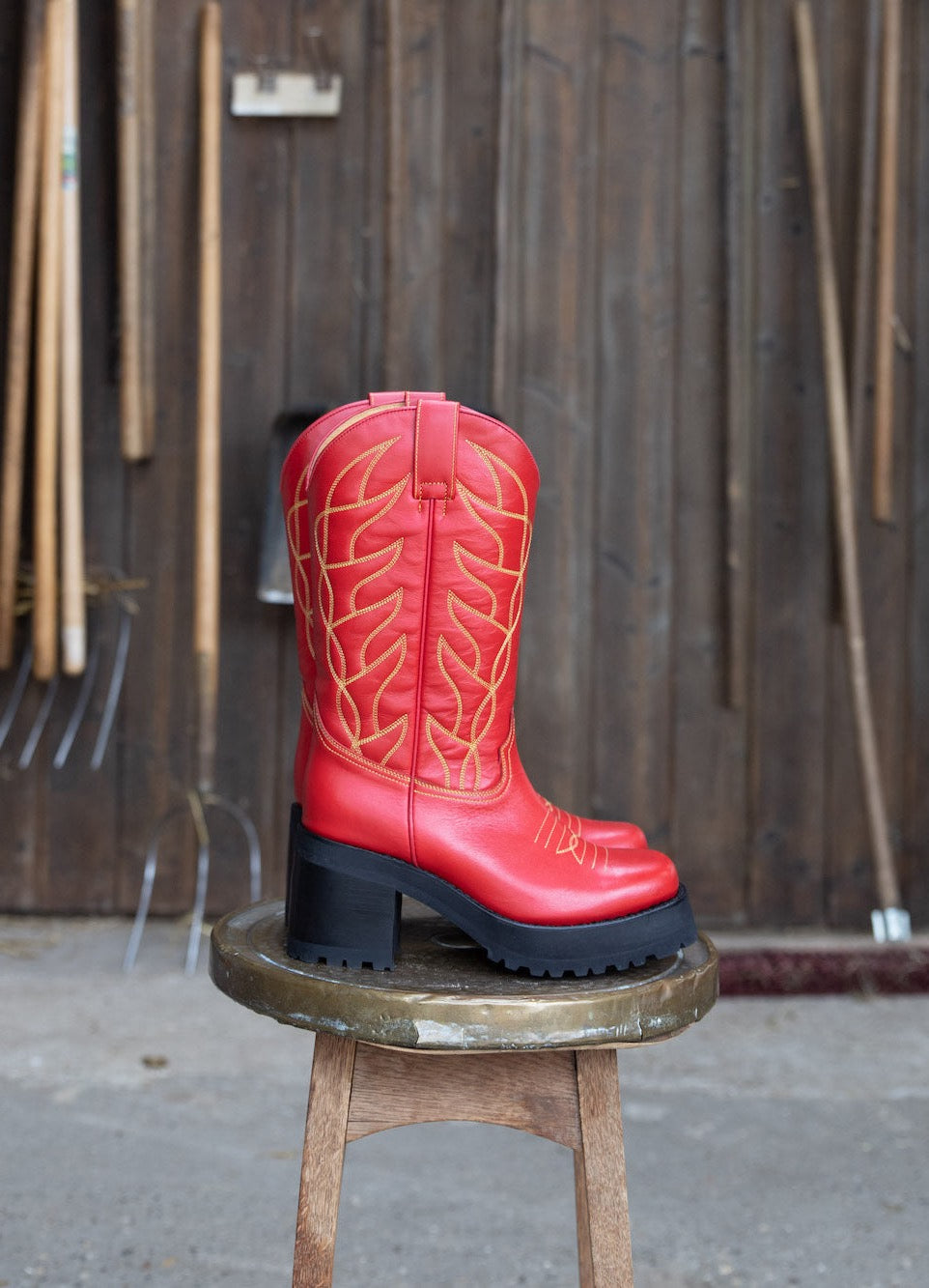 Platform Boots Red – Dandelie