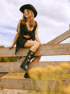 Sendra flower boots black