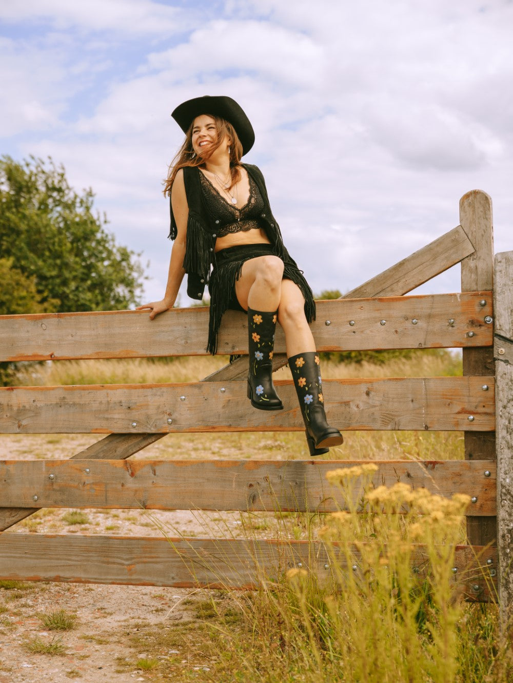 Flower Boots Black Mat – Dandelie