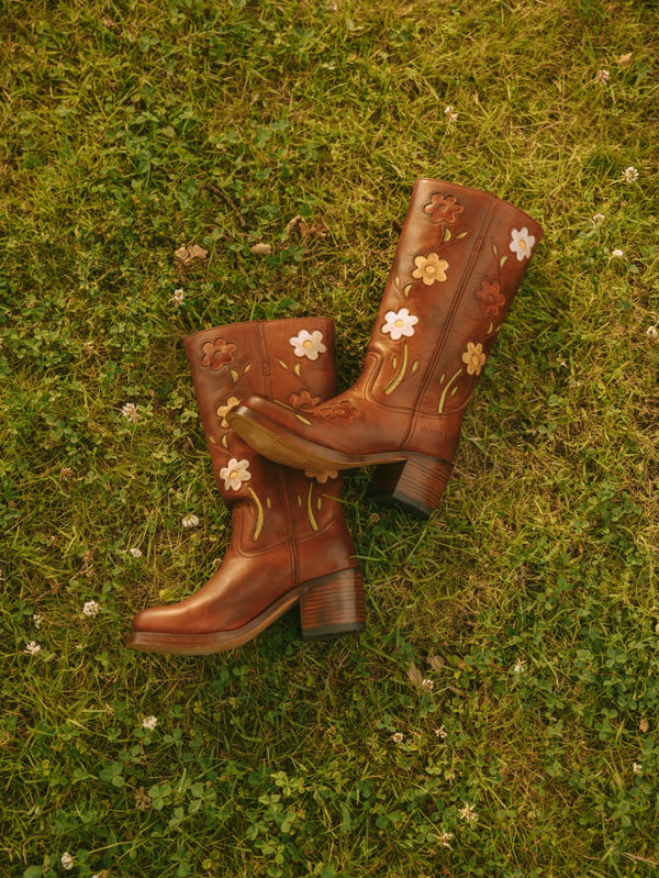 Flower Boots Vintage Brown – Dandelie