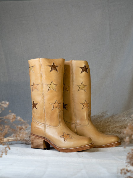 アメコミ (DEAD STOCK) CFTOYS / HELA Gold boots Sendra-star-boots-camel-