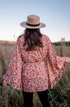 Short kimono bell sleeves orange dandelie