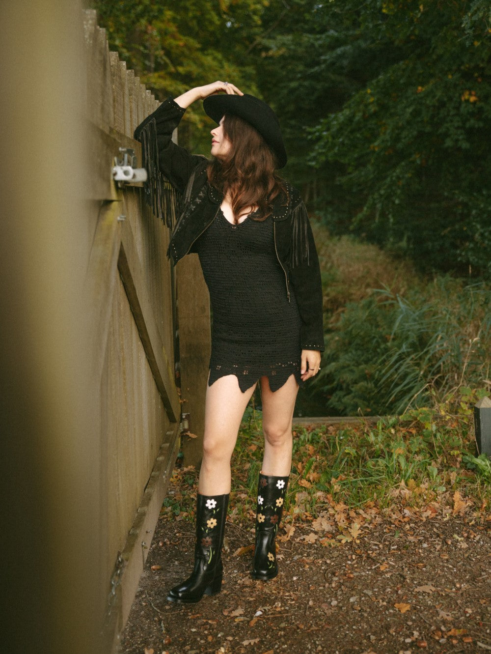 Flower Boots Neutral Black – Dandelie